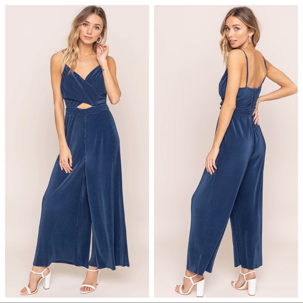 ASTR And The Label Pleated Cutout Jumpsuit Large